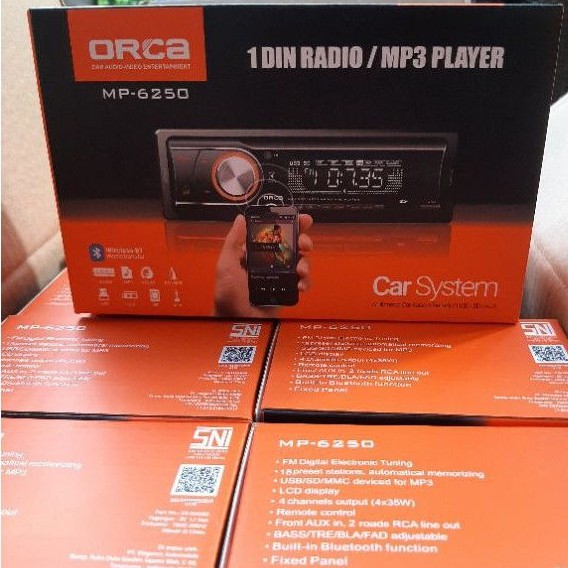 Tape Mobil Mp3 Bluetooth ORCA Mp 6520 Mp3 ORCA Bluetooth ORCA Single din Bluetooth