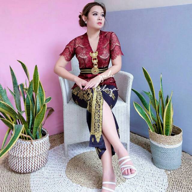 Kebaya Bali Kartini Brokat Rangrang Shopee Indonesia Kebaya Bali Kartini Brokat Rangrang Shopee Indonesia