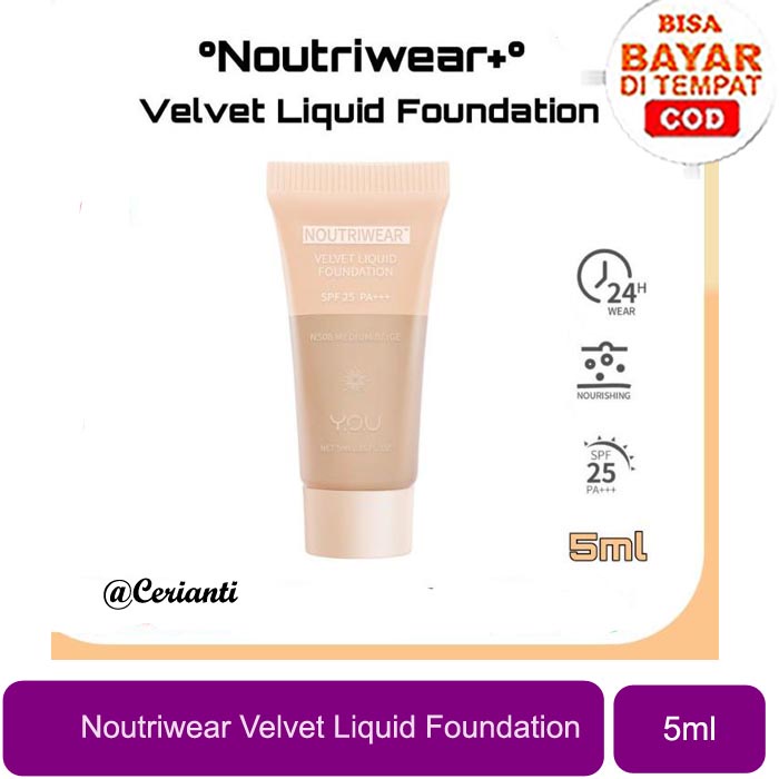 You Noutriwear+ Velvet Liquid Foundation Tester 5ml_Cerianti