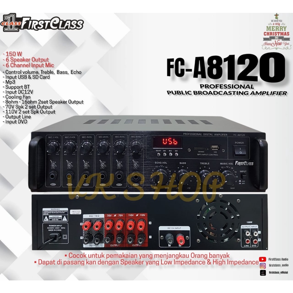 Amplifier Karaoke Firstclass FC A8120 / FC A 8120/ FCA 8120 Bluetooth