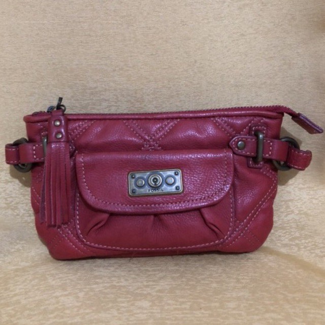 dompet pouch wristlet fossil maddox preloved second kulit leather authentic asli original