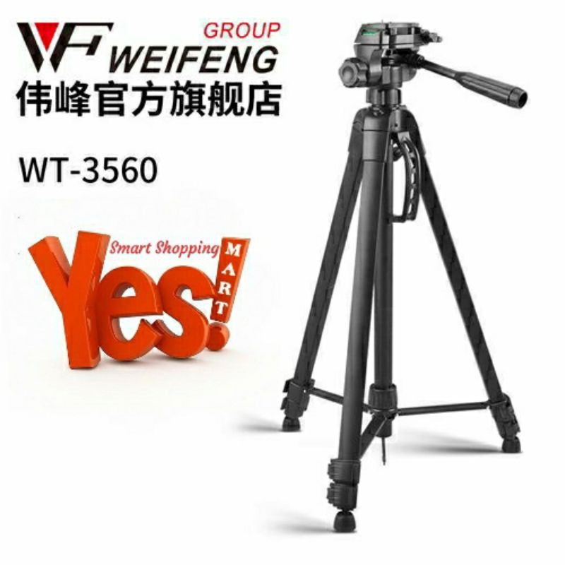 Tripod WeiFeng WT3560 WT-3560 for Camera, Mirrorless, DSLR, Camcorder