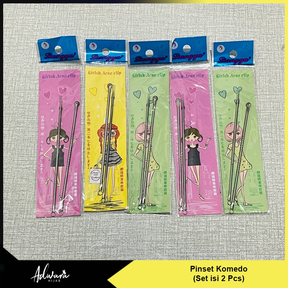 Pinset Komedo / Alat Pencetan Jerawat Isi 2 Stainless Anti Karat