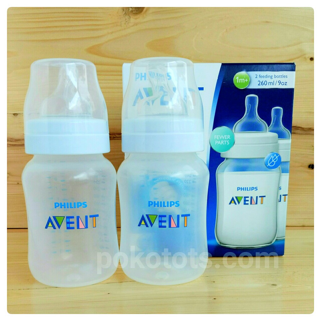 Philips Avent Classic Feeding Bottle 260ml Twin Pack Isi 2 Pcs Botol Susu WHS