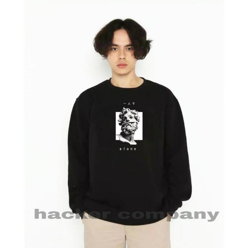 [COD] Eighty Nine Crewneck Black Motif Simpel Pria/Wanita Premium Quality