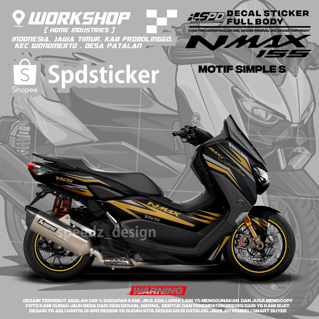 decal stiker nmax 155 simple maximal racing keren full body