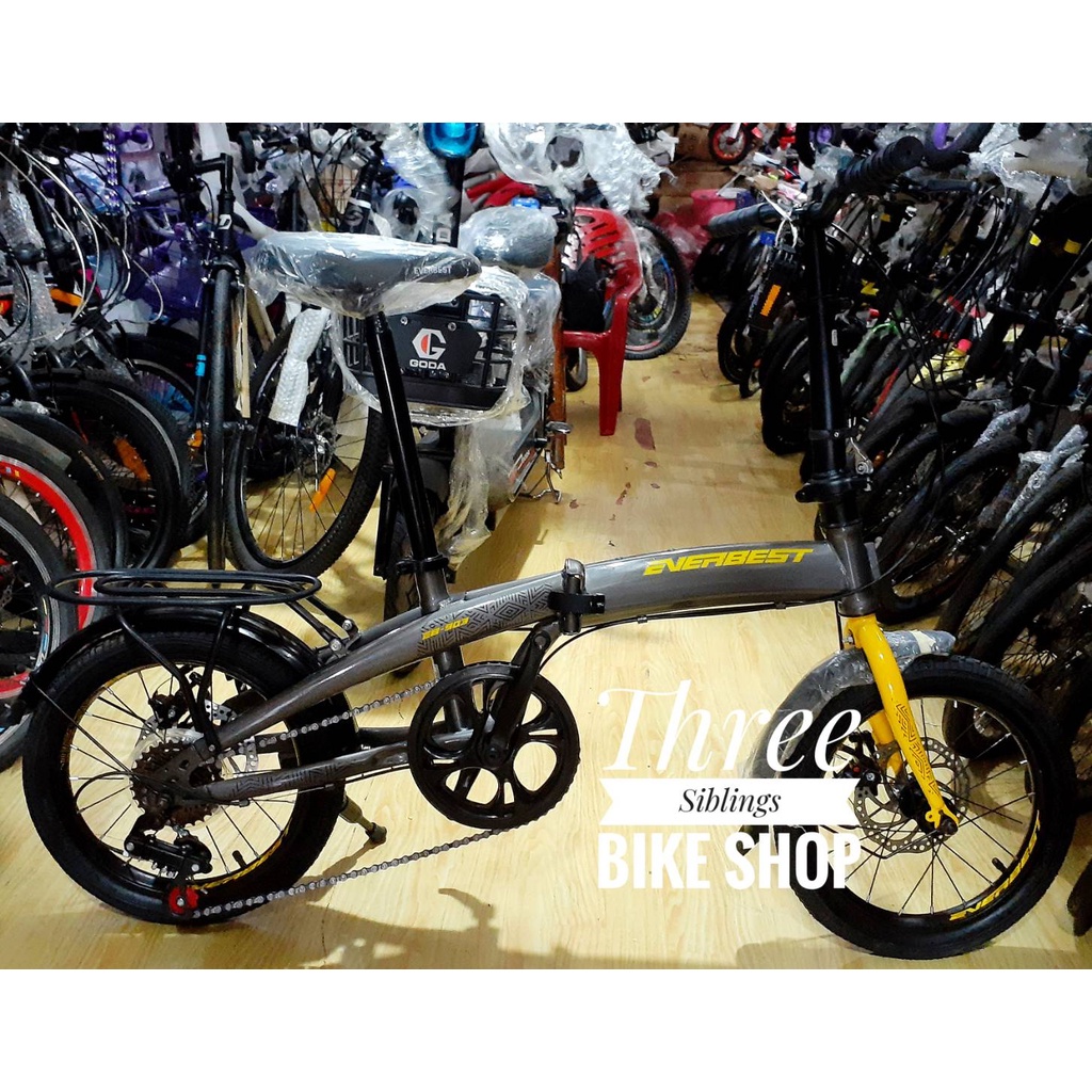 SEPEDA LIPAT EVERBEST 903 EB-903 by PACIFIC 16 INCH SILVER YELLOW