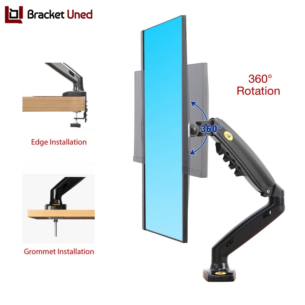 Bracket Braket Breket Monitor 17 - 30 inch Full Motion Gas Strut Flexi Mount Desktop Spring Arm Monitor