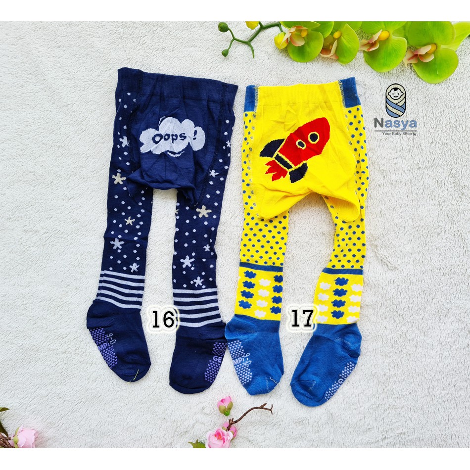 [B-061] Legging Bayi Tutup Kaki anti slip/Legging anak 0-6m cotton rich tigh