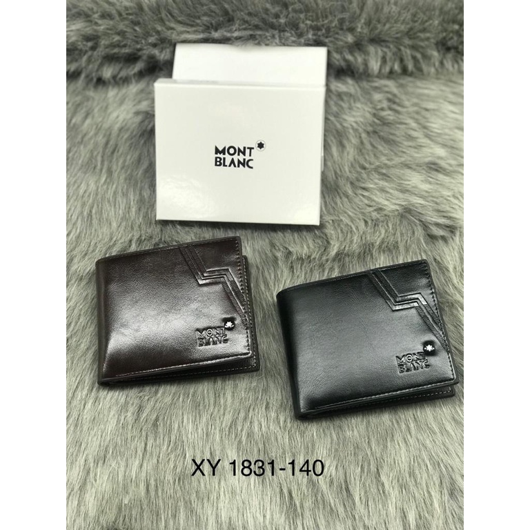 MURAH!! Dompet Kulit Pria Kulit Asli Original - Dompat laki laki MOUNTBLANC pendek Lipat 1825-92