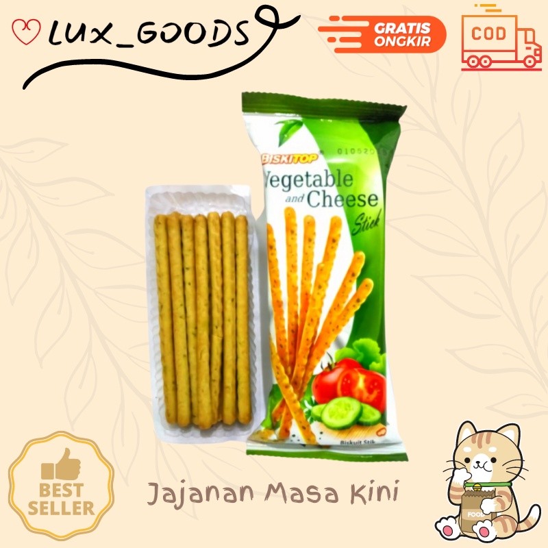 

LUX_GOODS - VEGETABLE STICK 50g Biskuit Anak Dewasa Enak Renyah Biscuit Stik Rasa Sayuran Keju