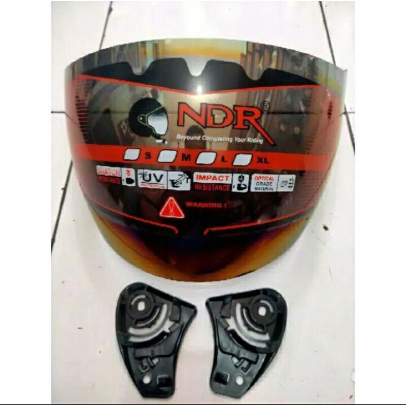 Kaca Helm DJ maru KYT,INK Warna PELANGI SUDAH TERMAKSUD (DUDUKAN/RECET NYA)