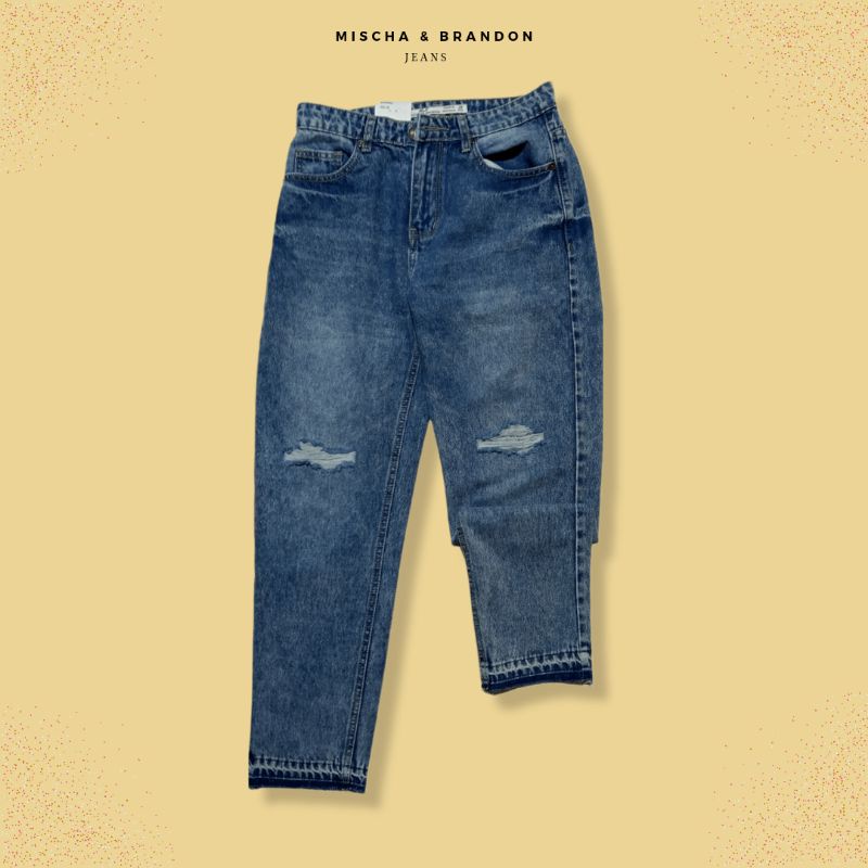 Boyfriend Jeans Wanita Fashion Original Mischa&Brandon