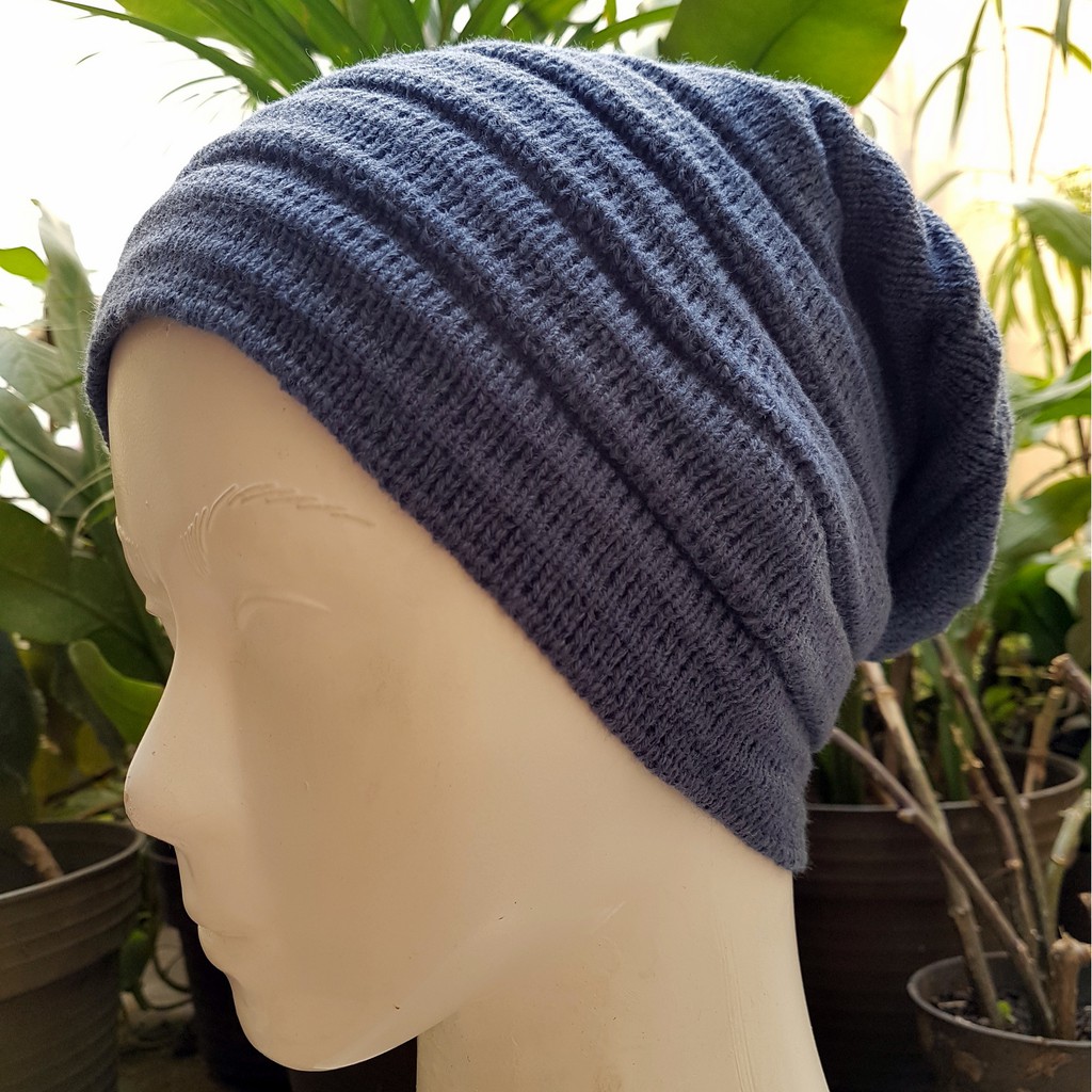 Kupluk beanie Rajut Tebal Polos allsize Dewasa GALO-BN
