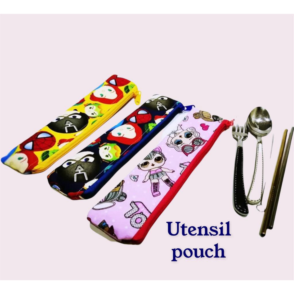 Fawn'G Handmade - Utensil Pouch Motif / Pouch Sendok / Pouch Sedotan Motif