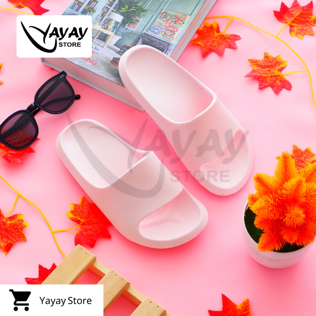 Sandal Slop Wanita Korea Polos Eva Untuk Outdoor dan Indoor / Sendal rumah wanita full karet anti slip anti air lentur