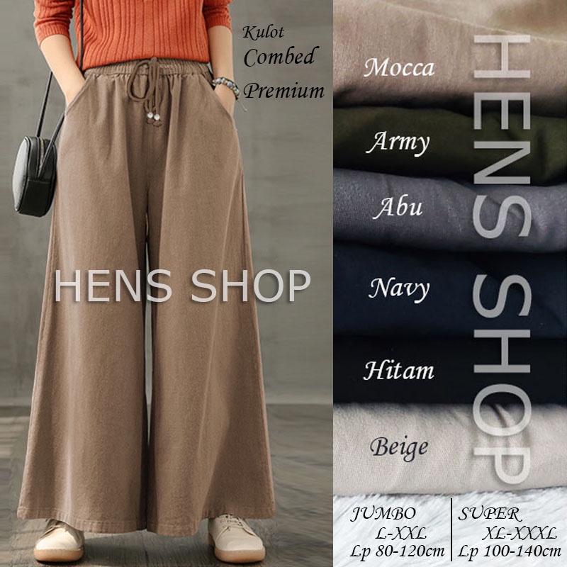 KULOT TWILL PREMIUM COMBED WANITA STANDART DAN JUMBO