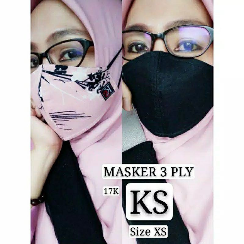 MASKER MOTIF UNTUK REMAJA II 3PLY  || KS