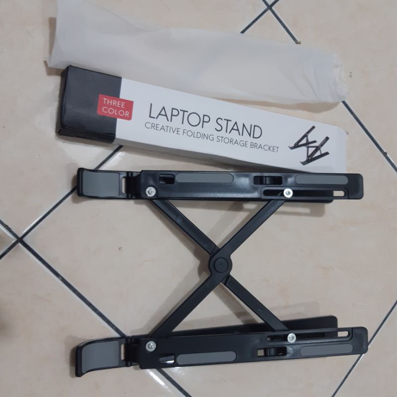 Tatakan meja Ipad Tab Tablet Laptop Stand Desk Foldable bisa atur kemiringan bahan plastik