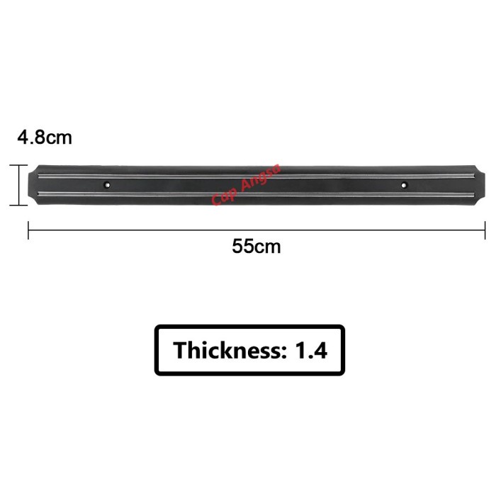 PISAU SET TEMPAT PISAU DAPUR TEMPAT PISAU MAGNET KNIFE HOLDER RACK 33-55cm RAK - 55 CM (N2A0) Pisau 