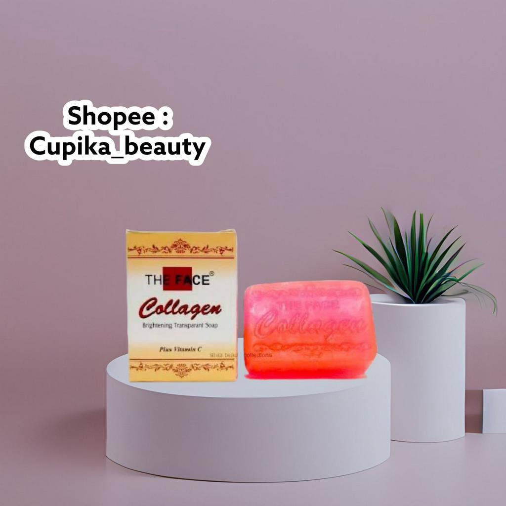 &lt;i.ox&gt; [ sabun collagen ] The Face Sabun Collagen Brightening Transparant Soap 80 Gram