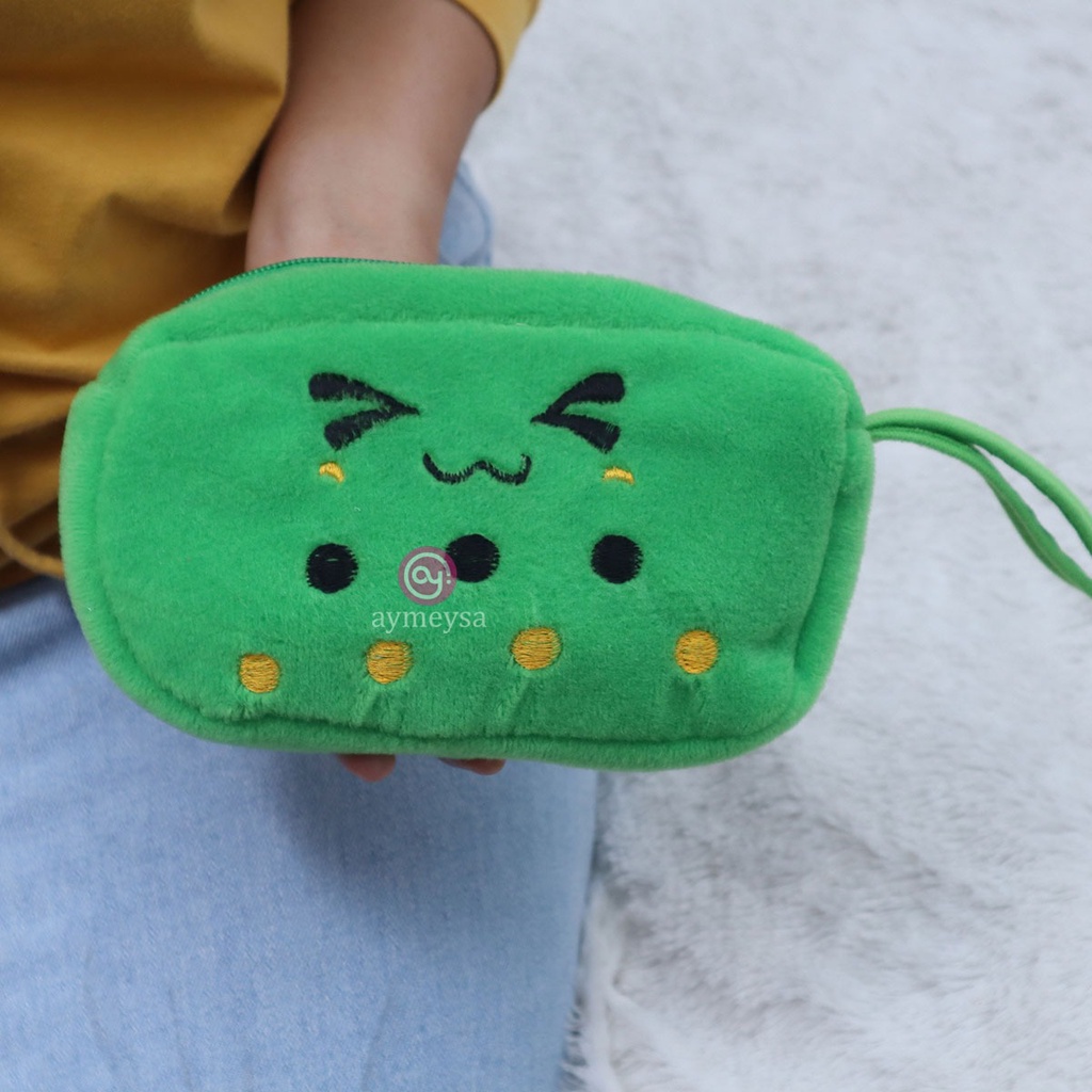 Tas pouch kosmetik / makeup mini motif boneka boba viral terlaris 2022 dompet handpone dan uang dengan satu resleting terbaru grosir bisa bayar ditempat gratis ongkir