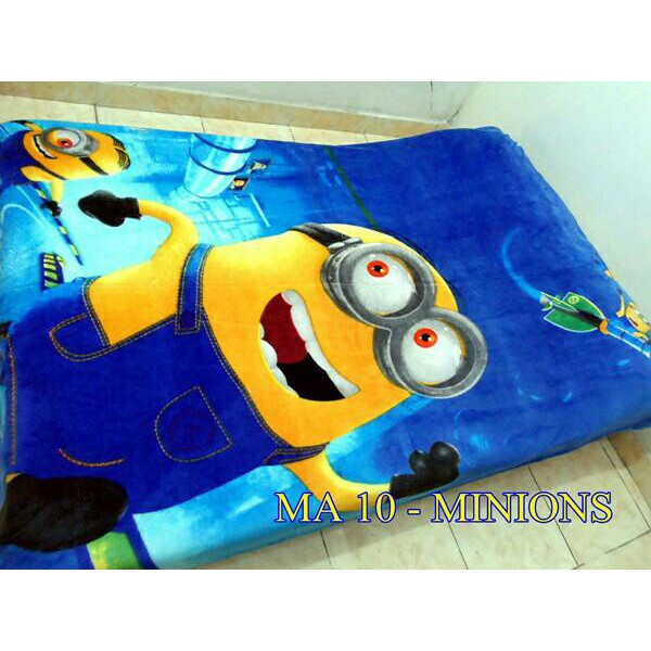 BY-5085 Selimut Bulu/Selimut Karakter Minion/Kasur Bayi/Selimut Anak Murah