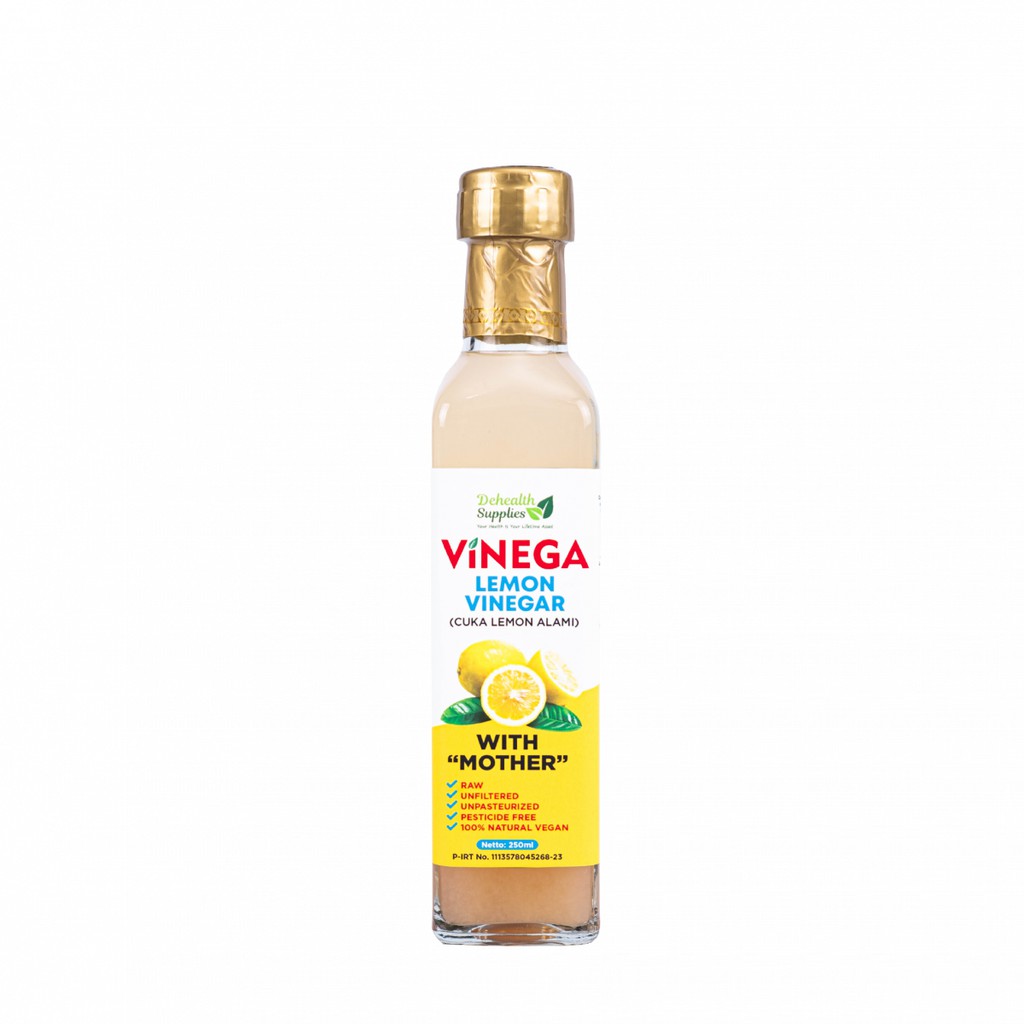 Vinega, Lemon Vinegar with Mother / Cuka Lemon alami 250ml