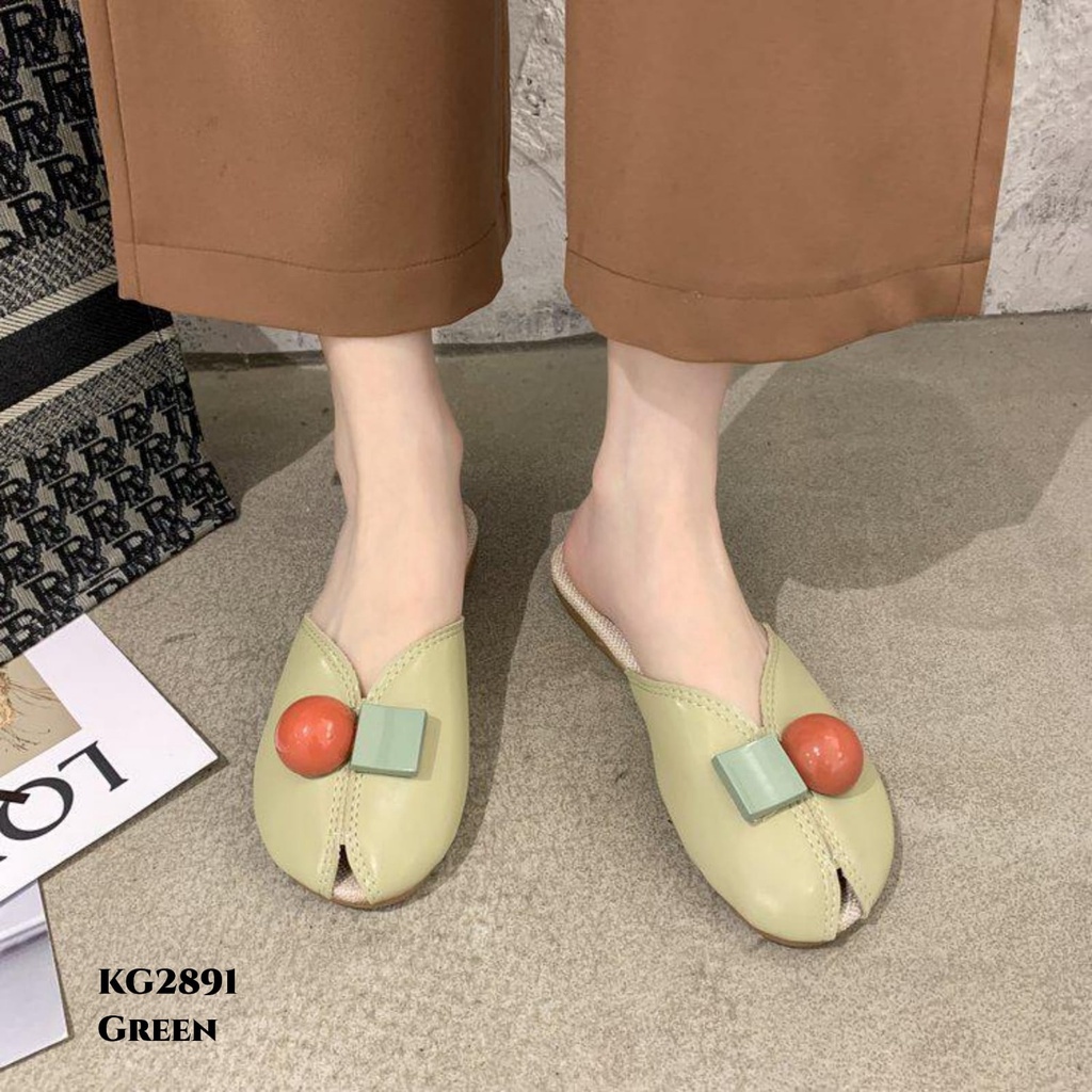 PRF Sandals Loafers Pop Korea Sandal Slop Bahan Canvas Berkualitas Import KG2891