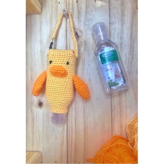 Hand sanitizer holder rajut duck/gantungan hand sanitizer lucu/hand sanitizer holder anak