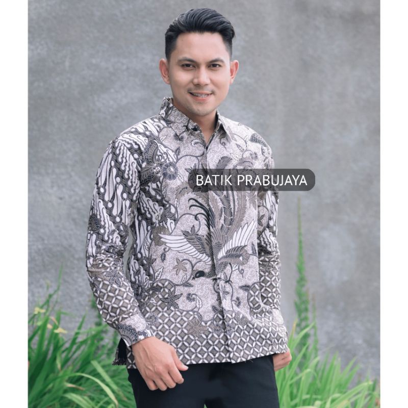 PEKSI LAWASAN Kemeja Batik Pria Modern Lengan Panjang Terbaru Asli Solo - Baju Hem Batik Pria Cowok Kondangan Pesta Kerja