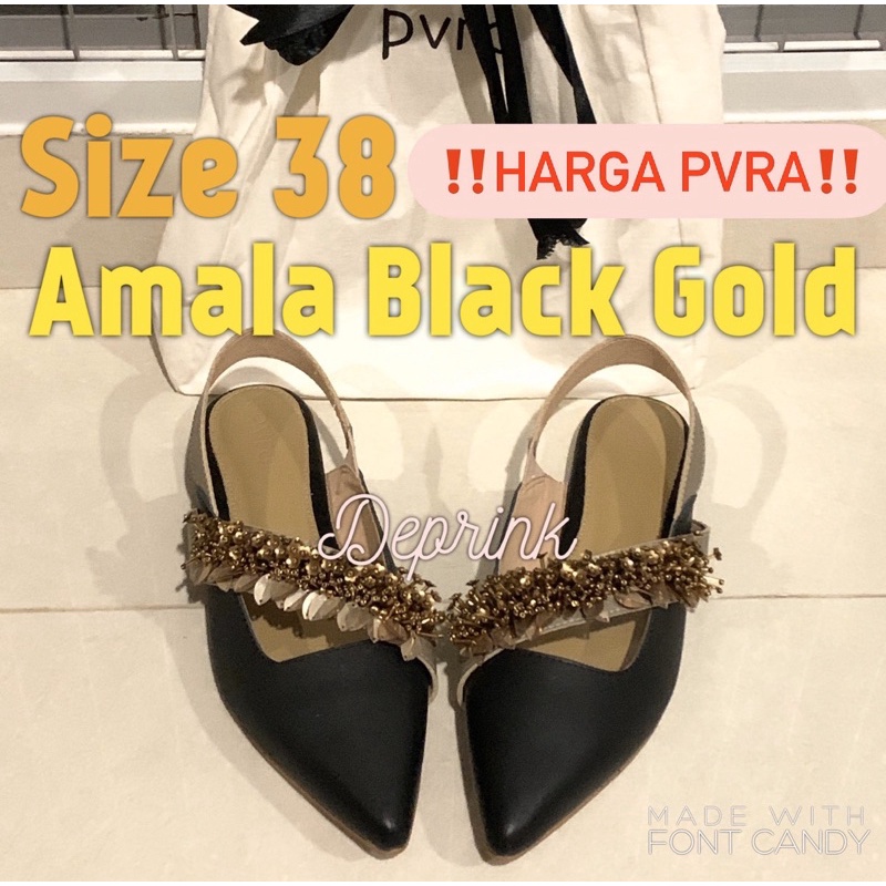 Pvra AMALA BLACK GOLD size 38.