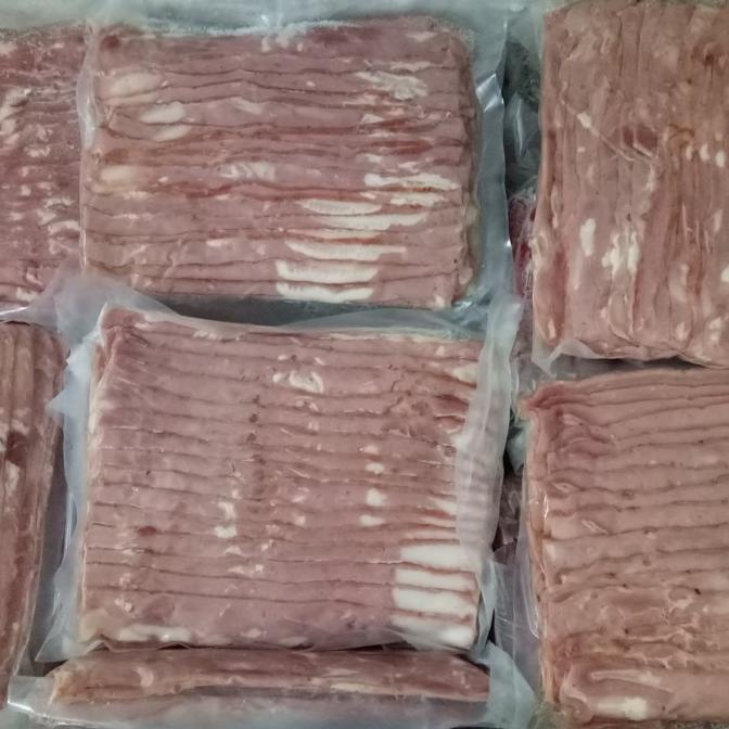 

MAKANAN BEKU / PROMO! PORK BACON / BACON BABI 1KG NON COD