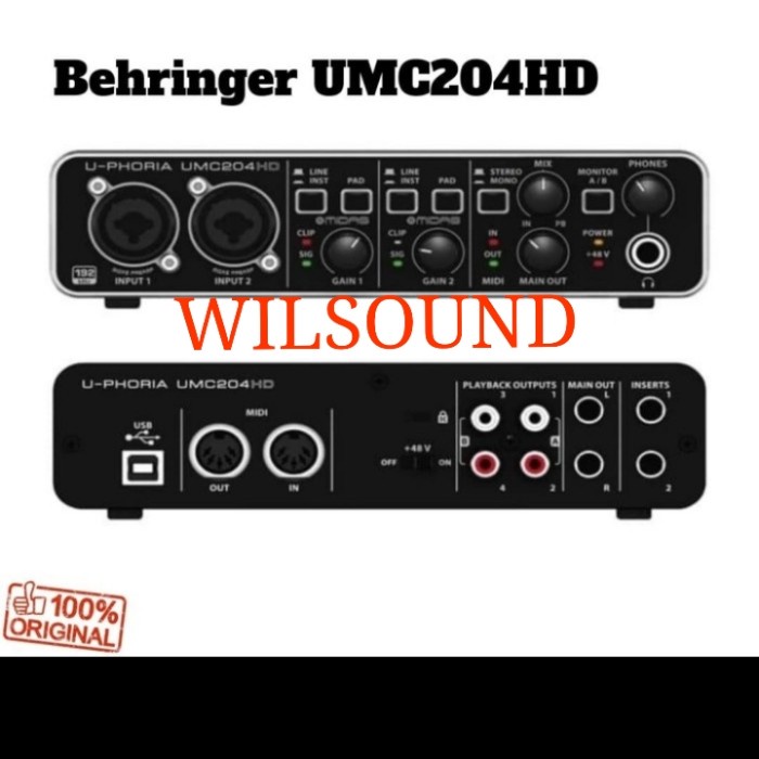 SOUNDCARD BEHRINGER UMC 204 HD UMC204 ORIGINAL