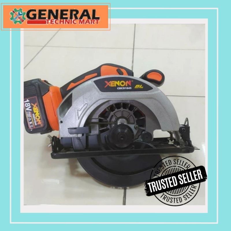 XENON Circular Saw Baterai Cordless Potong Kayu 7"
