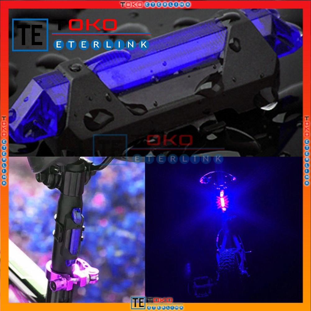 【Harga terendah COD】Lampu Belakang Sepeda LED USB Rechargeable Anti Air Lampu Sepeda USB+Kabel cash-8