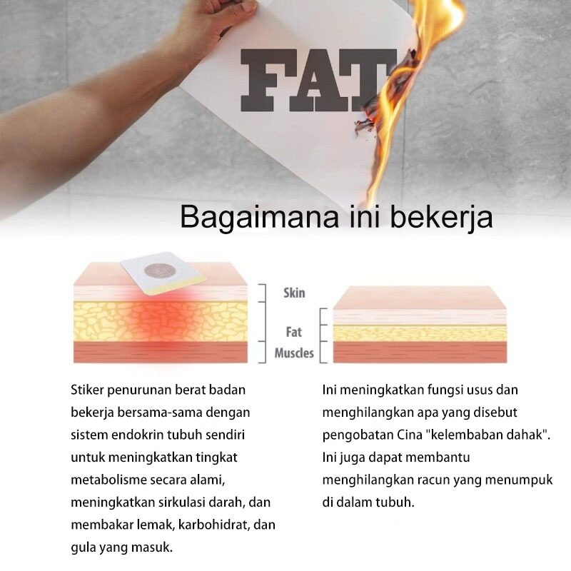 Pembakar Lemak Menurunkan Berat Badan Koyo Pelangsing 10pcs Slim Patch Patch Pelangsing Penurunan Berat Badan