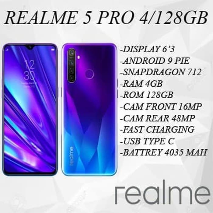 Hp Realme 5 Pro Ram 4gb Rom 128gb Garansi Resmi Shopee Indonesia