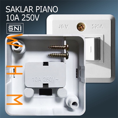 SAKLAR PIANO ENGKEL Saklar Tempel OB Engkel Single Piano ELTRA / Sakelar Lampu / Switch / Mini Sakla