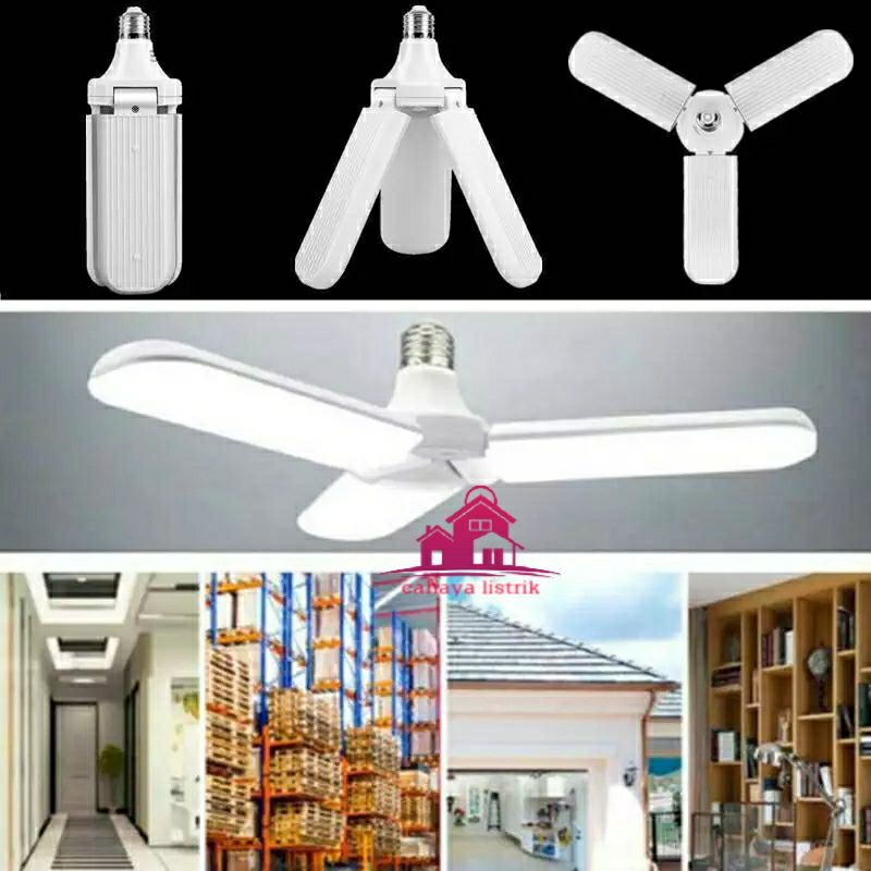 lampu led 40w&amp; 55w model kipas bisa dilipat fan blade