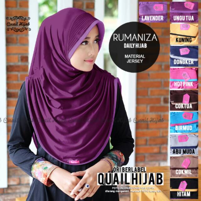 Bergo rumaniza / quail hijab