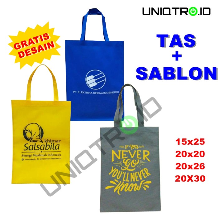 

NEW Goodie Bag Handle Loop Bisa Sablon, Tas Ultah & Wedding 20x25 - Putih