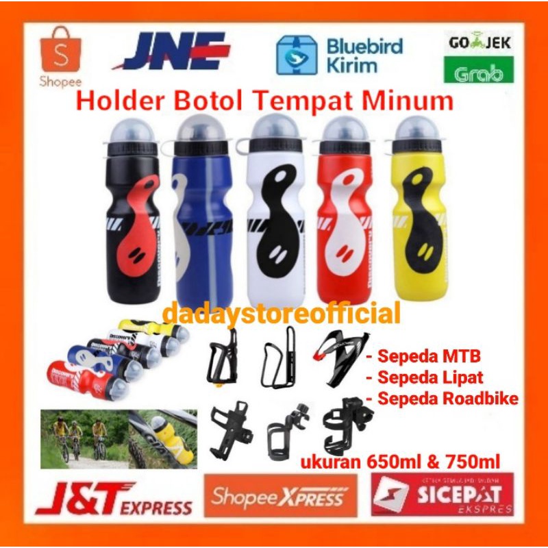  Holder Tempat Botol Dan Botol Minum Sepeda Lipat MTB Roadbike Lari Jogging Olahraga Camping Piknik Taffsporr 650ml 750ml Stroller Kereta Bayi
