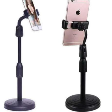 A_   holder hp tripod fleco L7 retractable phone stand universal HD-25 multifungsi for live vlog youtuber