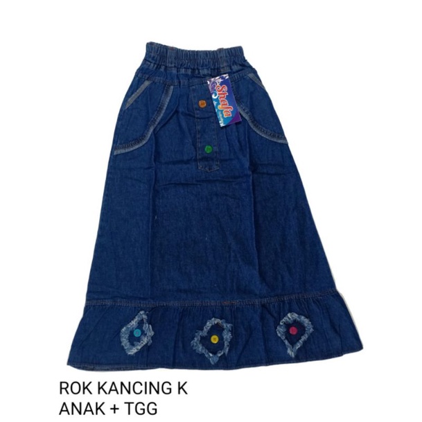 ROK JEANS  KANCING PANJANG ANAK