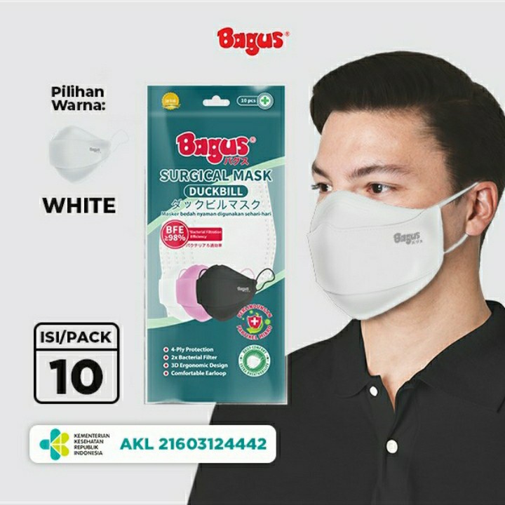 MASKER BAGUS SURGICAL DUCKBILL SACHET ISI 10 W-21275