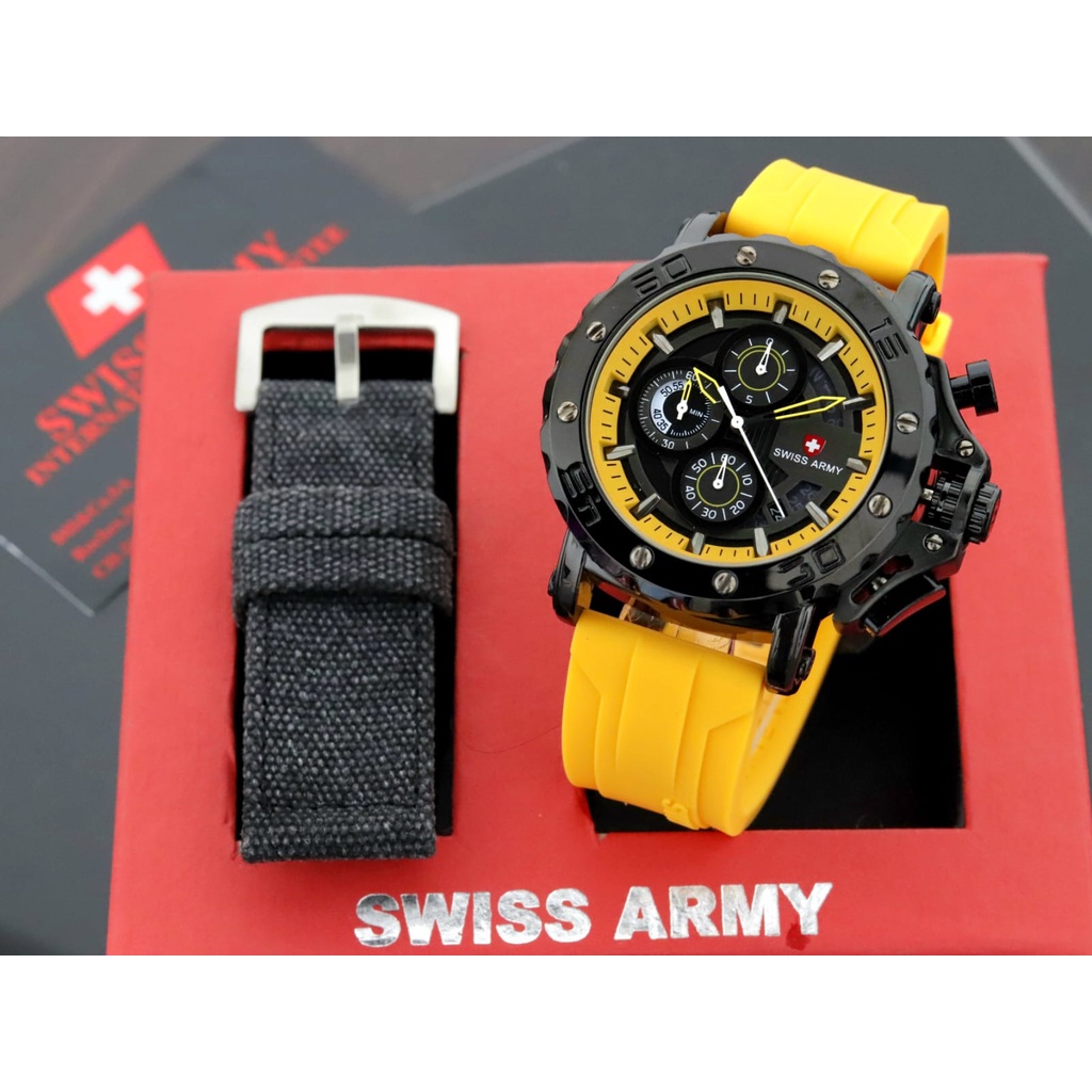 [BISA COD] Jam Tangan Pria ARMI 2619S Chrono&amp;Tanggal Aktif + Box Ori