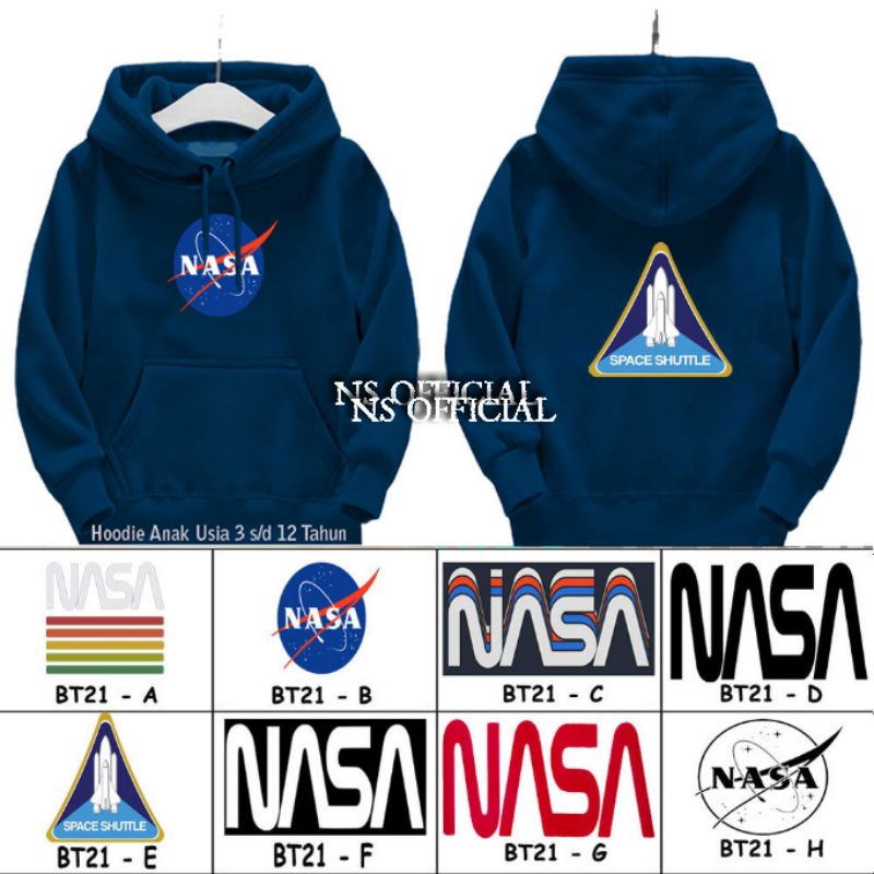 Hoodie NASA/Jaket Anak laki laki NASA/Zipper NASA Anak