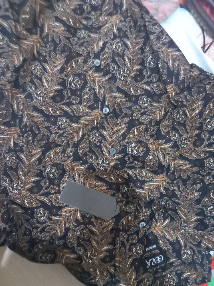 Odza Classic Baju Kemeja Batik Slimfit Lengan Panjang Pria Casual Sogan Hem Solo Asli Ramala