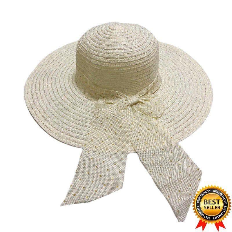 PERANG_STORE2Topi pantai rajut pita bintik emas Topi Pantai T2 COD